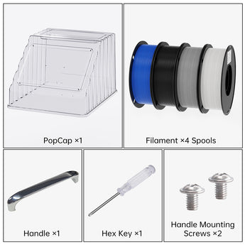 BIQU PopCap Kit with 4 Spools Filament and Mounting Accessories