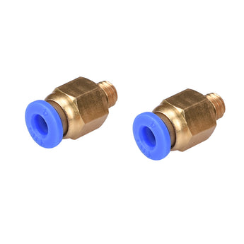 Lots PC4-M6 Pneumatic Straight Fitting Remote Tracheal Joint Connector for 4mm OD tubing M6 6mm Reprap 3D Printer Printers.