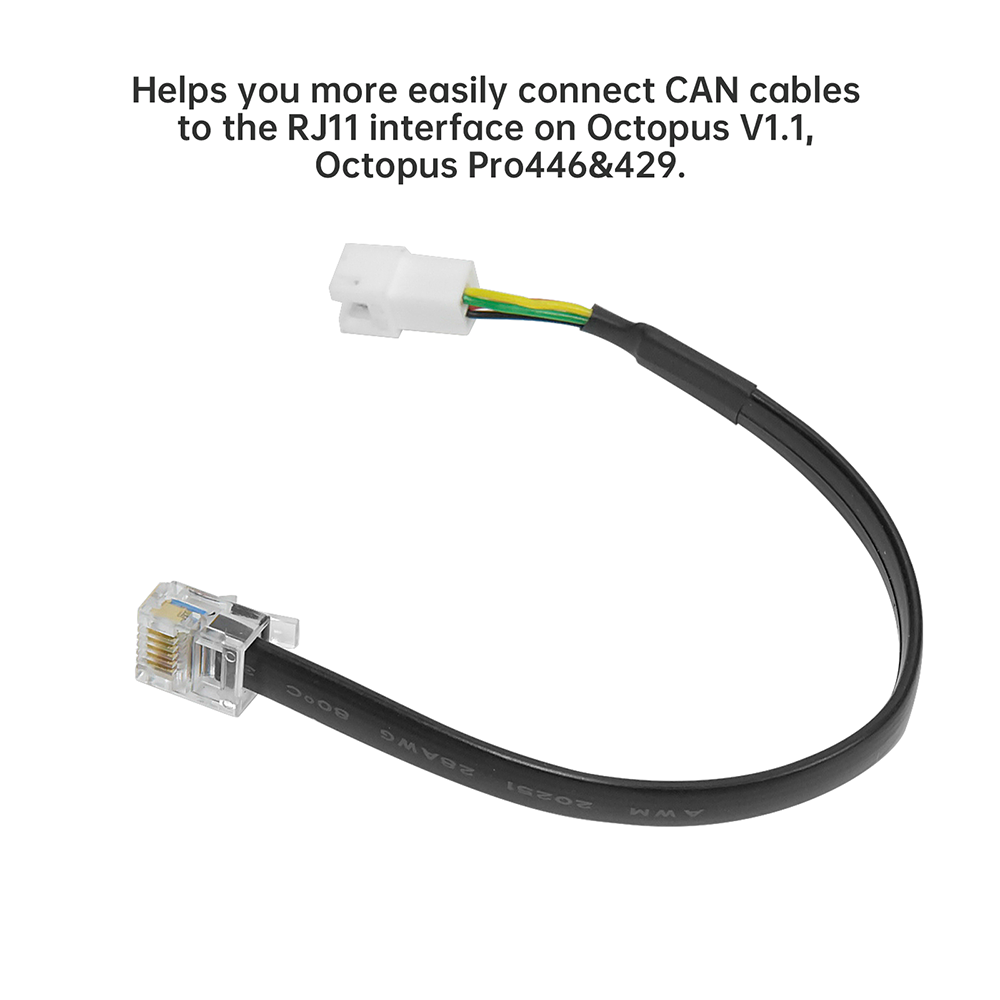 Octopus Interface Cable BIQU RJ11 to CAN Cable 150mm for Octopus V1.1 & Pro – Biqu Equipment
