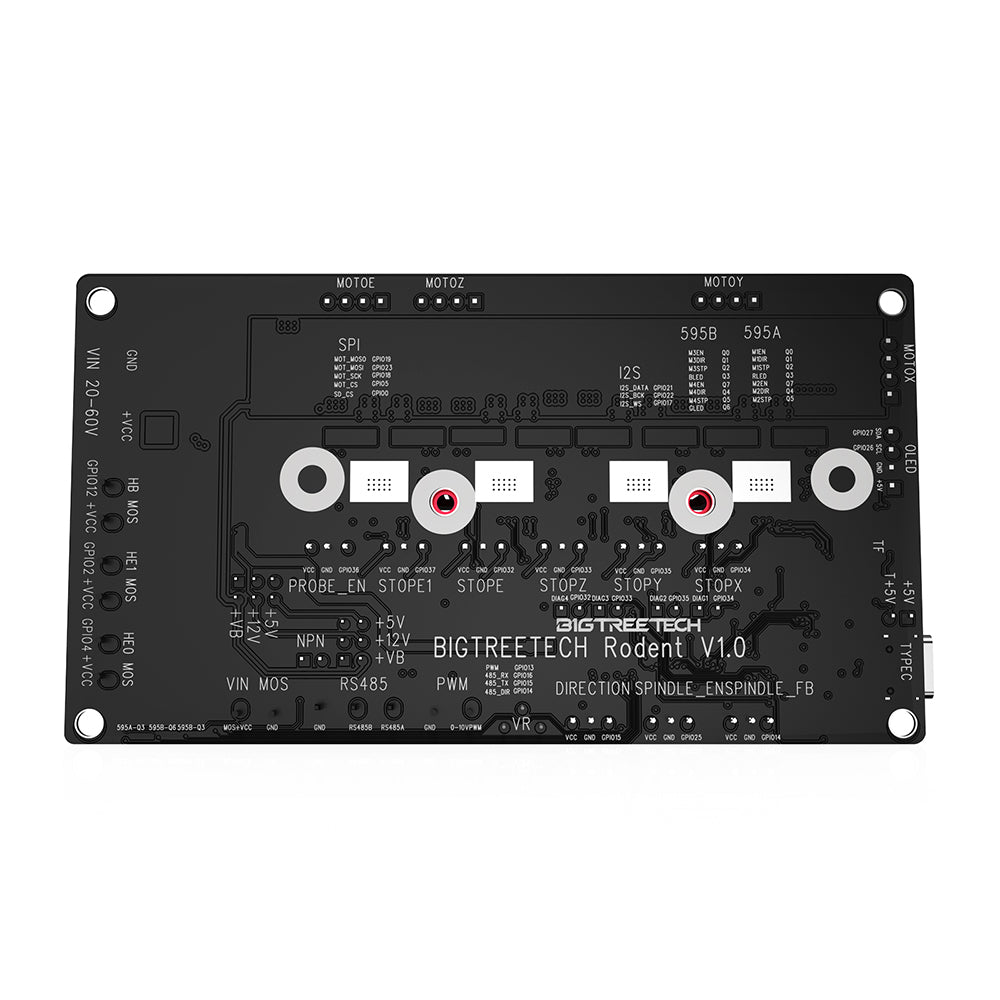 BIGTREETECH Rodent CNC Control Board – FluidNC Compatible, Supports PW ...