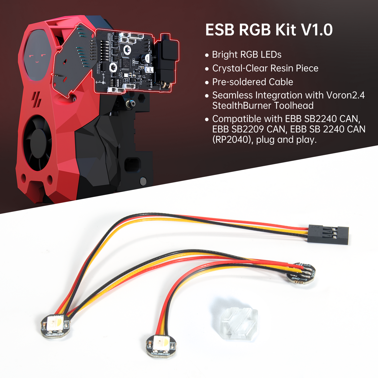 BIGTREETECH MSB/ESB/SB RGB Kit V1.0 Mini Button Bright RGB Leds 3D Pri ...