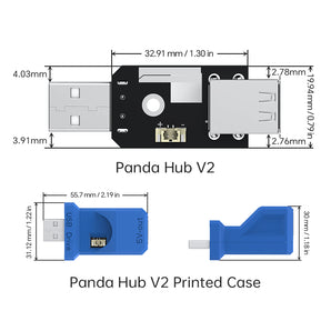 BIQU Panda Hub V2 USB-A Expansion Hub with Data Transfer & Power Ports for Bambu Lab P2S, X2D, H2D, H2S, H2C, P1P & P1S
