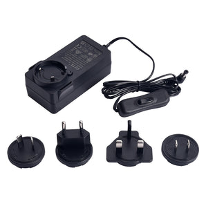 24V 2.8A power adapter with international plug adapters