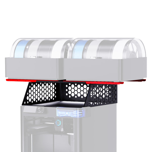 BIQU Panda Perch Aluminum Mount Supports Two AMS Units with Tool Storage and Lighting Option for Bambu Lab P1/X1/H2 Series