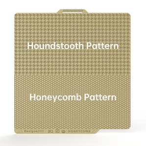 BIQU Panda BuildPlate Designer Series Dual-textured 3D Printing Build Plate with Honeycomb & Houndstooth Patterns for Bambu X2D/X1/P1/A1 Printers