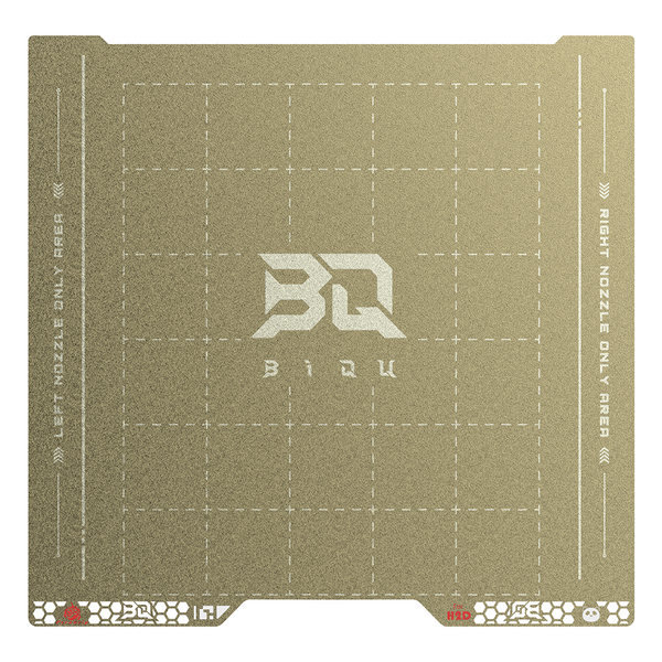 BIQU Pyrogrip Build Plate 346MM x 355MM Spring Steel Sheet Double-Sided Textured PEI Grid for Bambu Lab H2D/H2S/H2C Printers