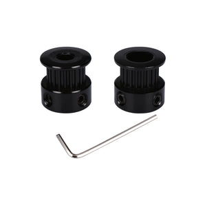 BIQU GT2 Black Color Aluminum Timing Belt Pulley 20 teeth for 3D printer GT2-6mm.